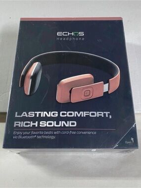 ECHOS Wireless Bluetooth Headphones - Rose Gold - Brand New NIB Sealed